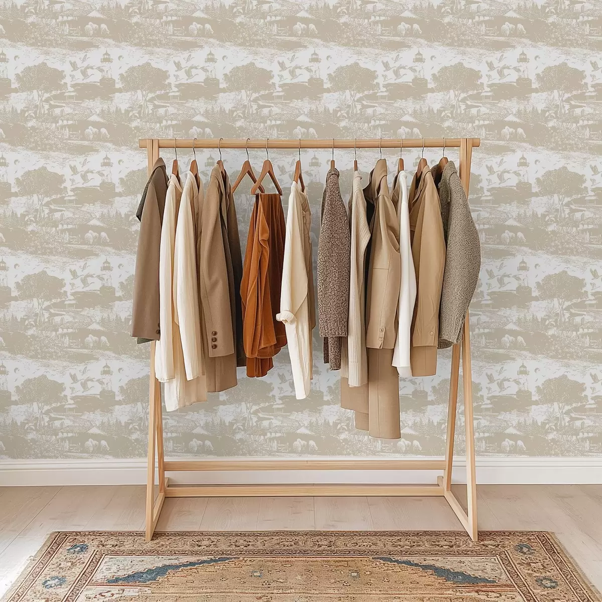 Pozadina Prizor sa svjetionikom, drvećem i kućama u Sieni a00739