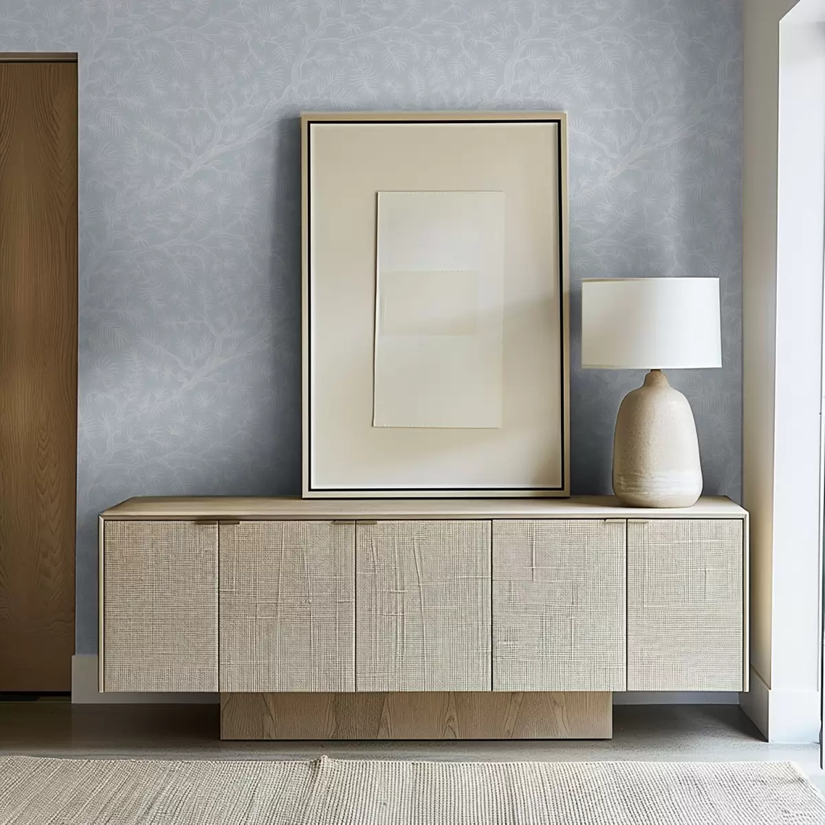 Pozadina Borove grane u svijetlim tonovima na plavoj pozadini a00838