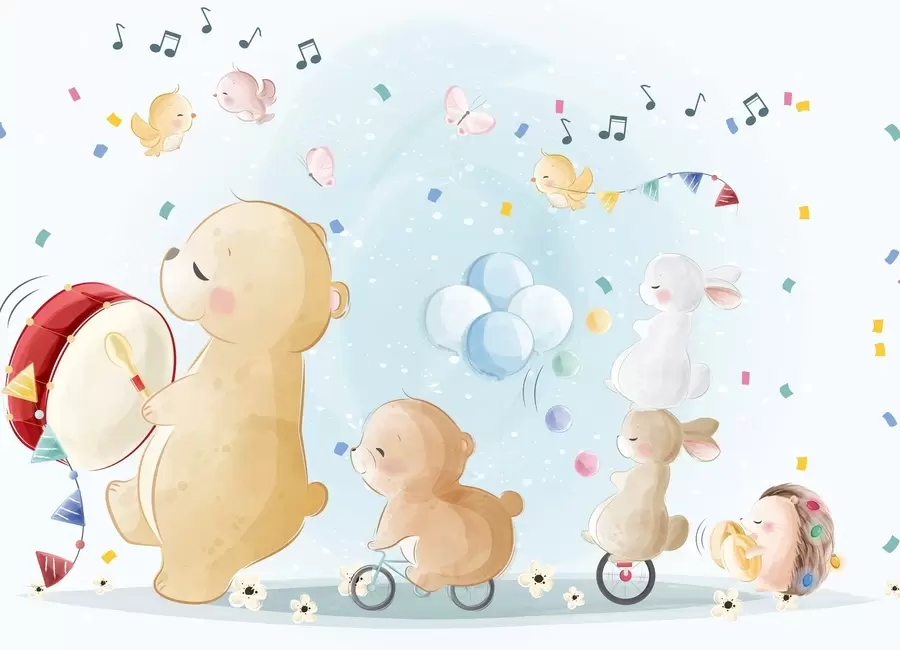 zidne murale Životinje iz bajke w04762