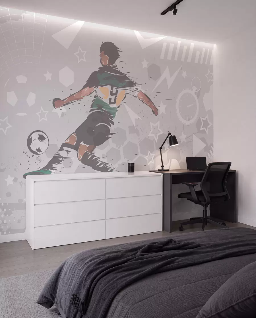 zidne murale Nogometaš, sport w04763
