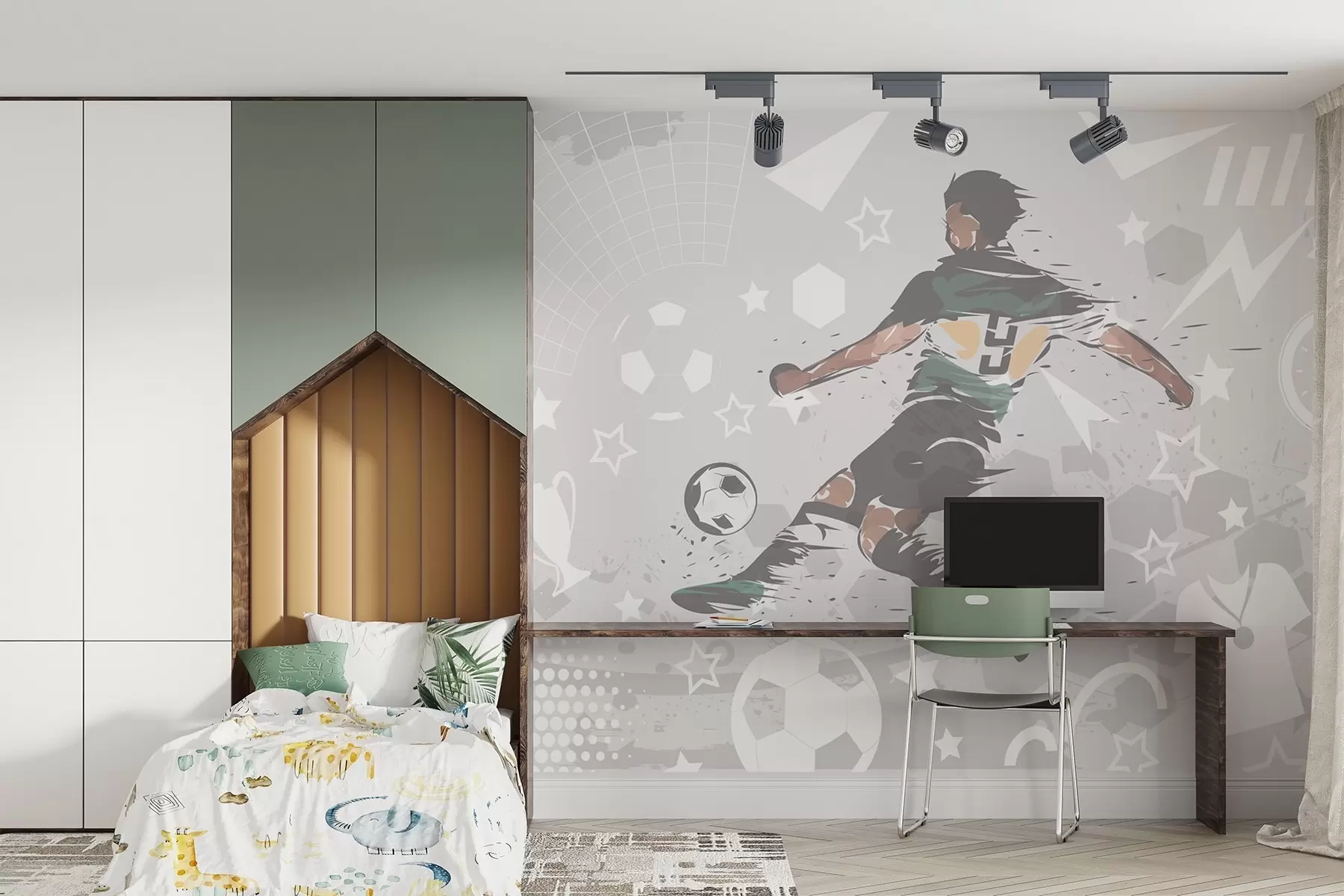 zidne murale Nogometaš, sport w04763