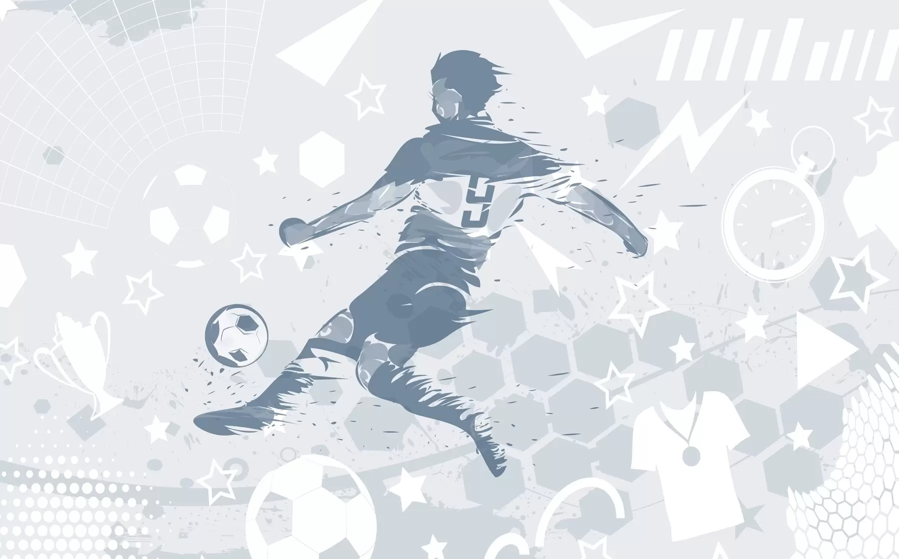 zidne murale Nogometaš, sport w04763v1