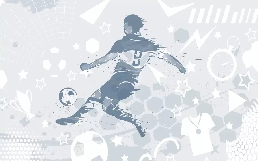 zidne murale Nogometaš, sport w04763v1