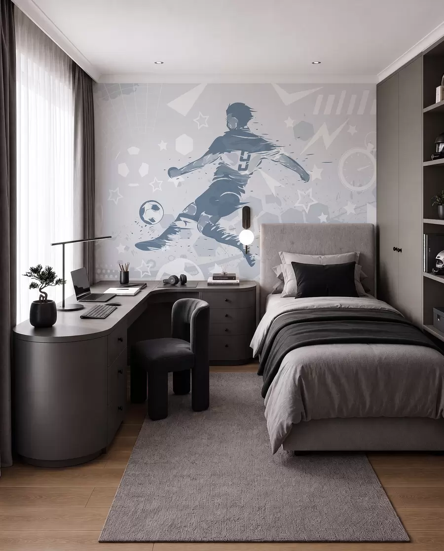 zidne murale Nogometaš, sport w04763v1