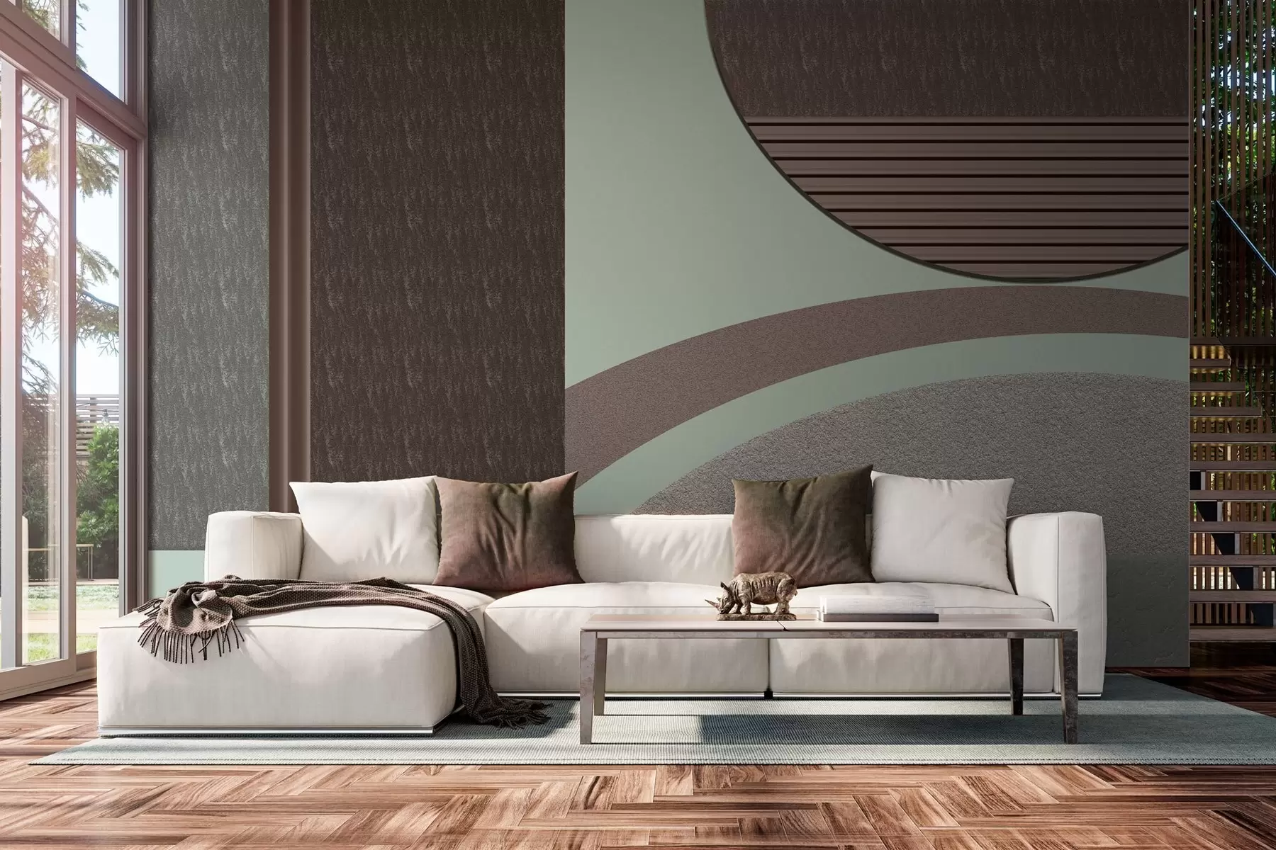 zidne murale apstraktna teksturirana geometrija  w04631