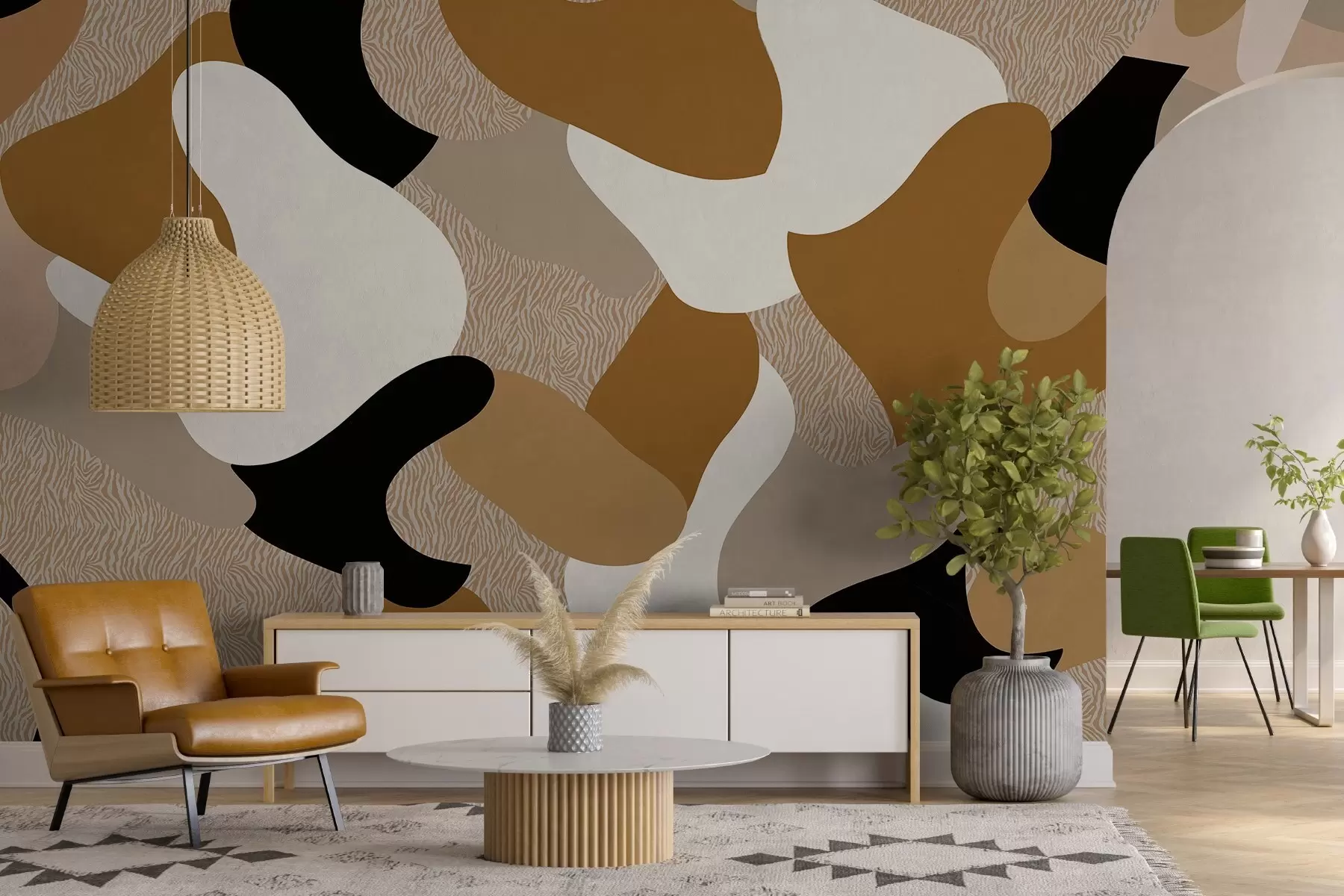 zidne murale apstraktni oblici i teksture w04629