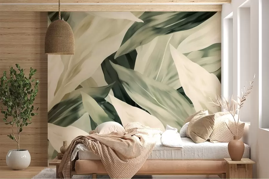 zidne murale Slikano lišće w04799