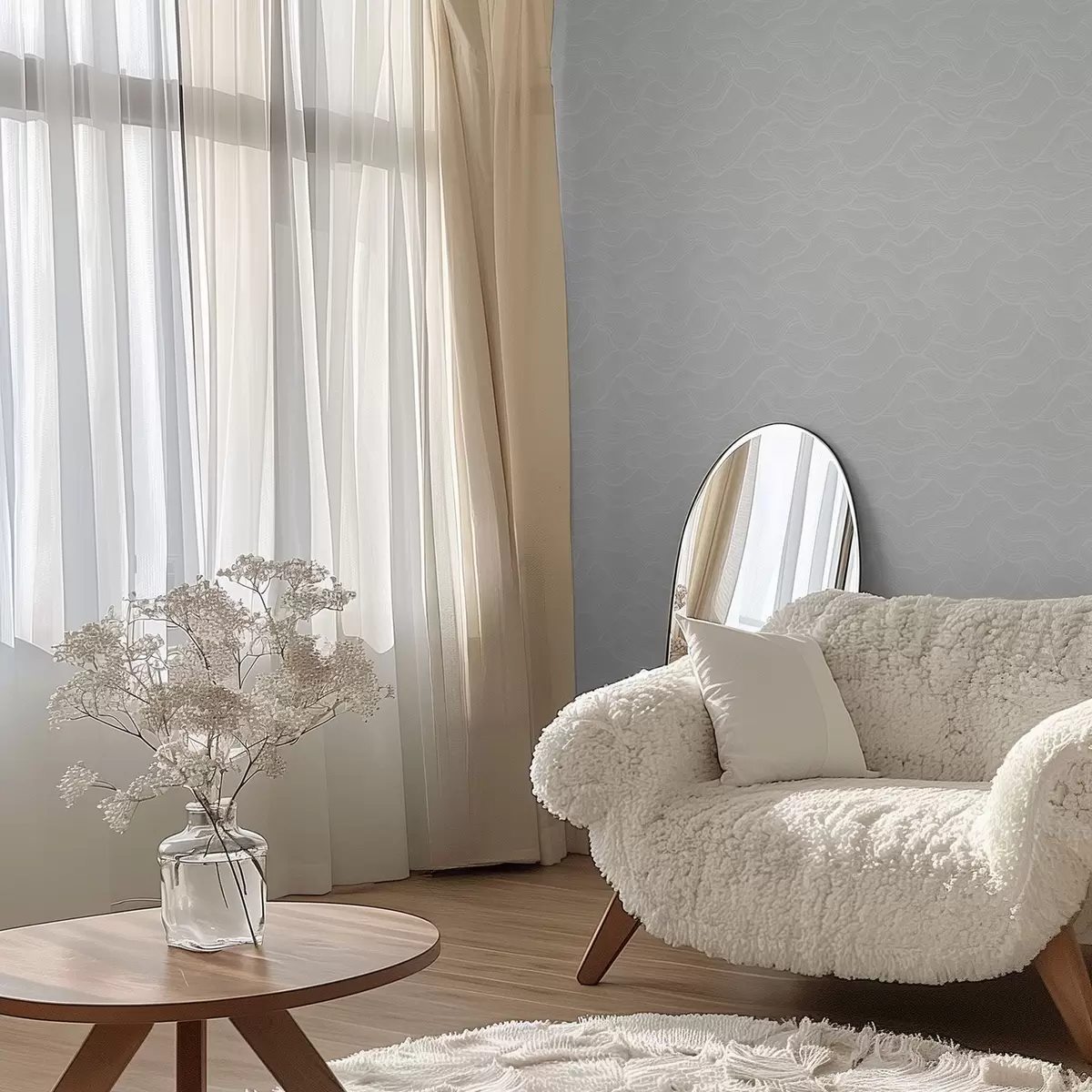 Pozadina Svjetlosni valovi, gotovo bijeli reljef, minimalno a00682v2