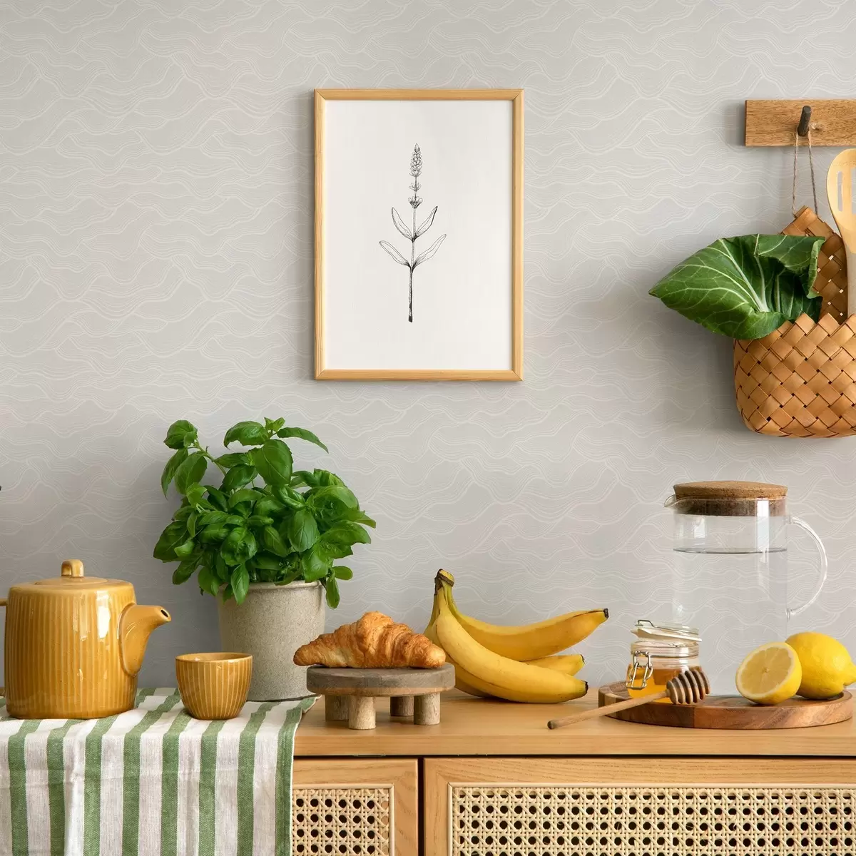 Pozadina Svjetlosni valovi, gotovo bijeli reljef, minimalno a00682v2