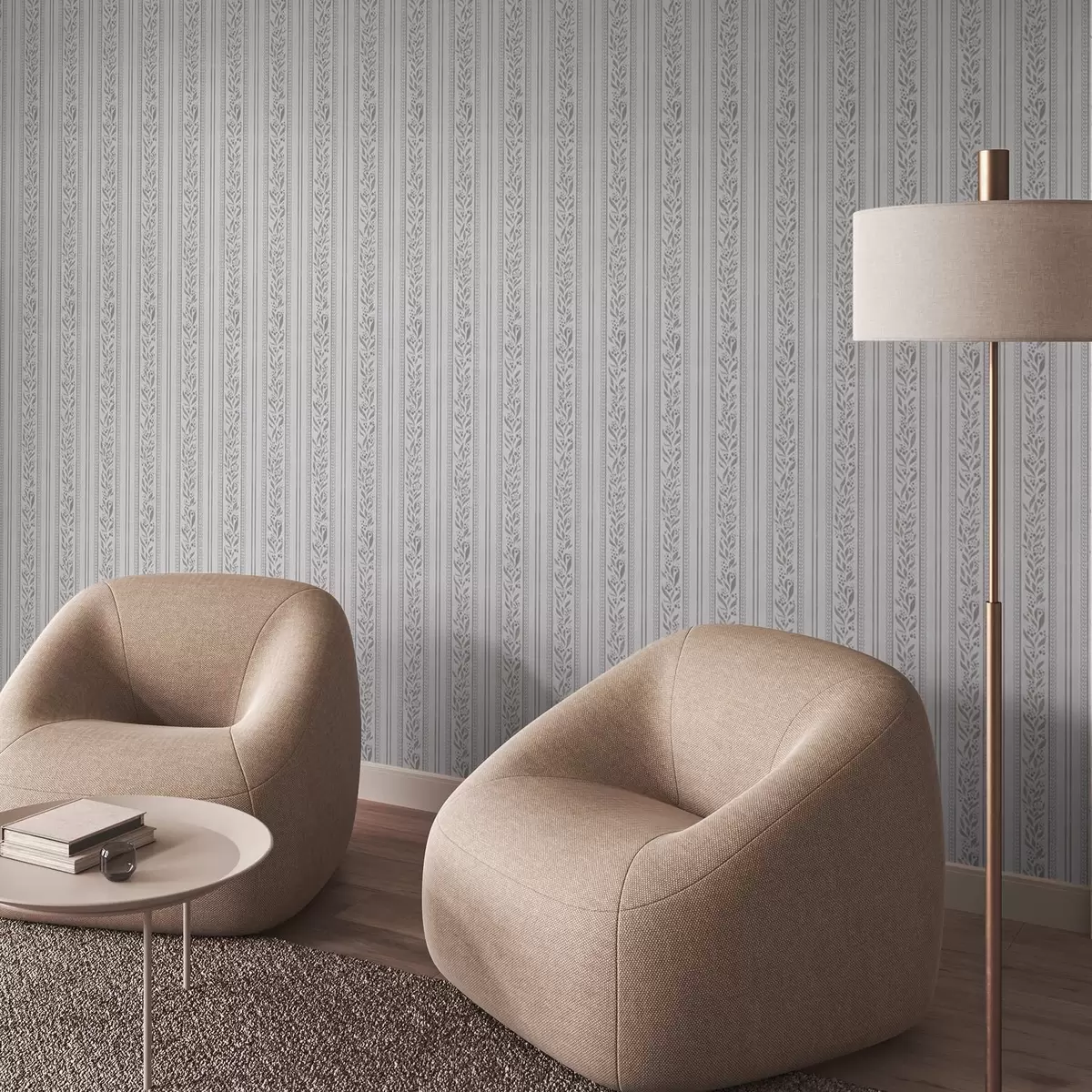 Pozadina Pruge s čipkom i grančicama na hladno bijeloj boji a00814v1