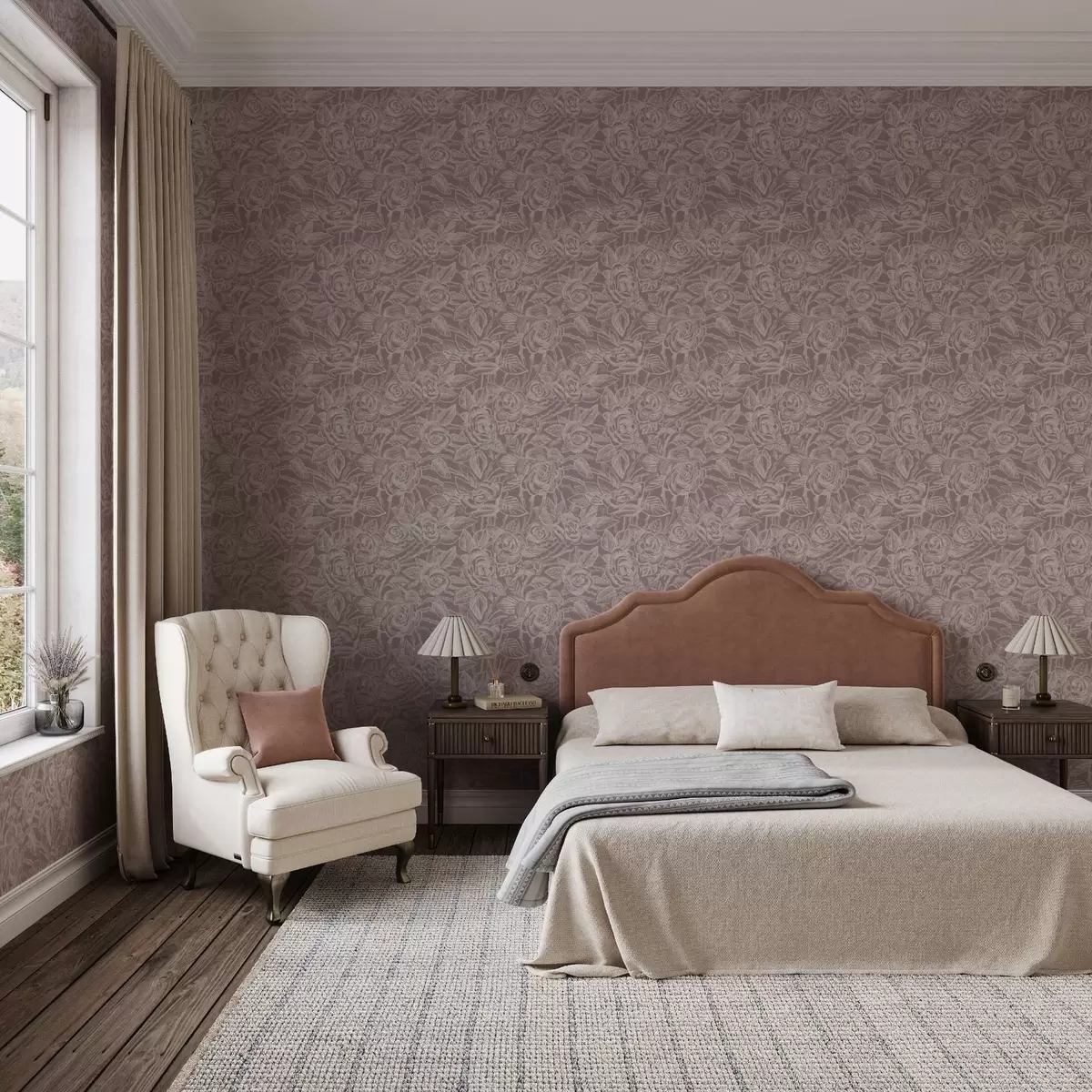 Pozadina Ugravirane ruže na tamno sivo-smeđoj podlozi a00841