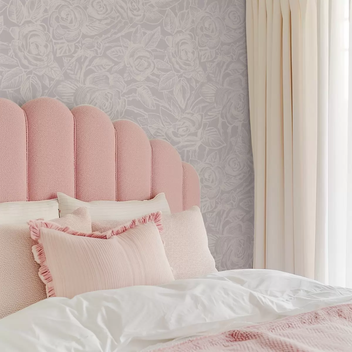 Pozadina Gravirane ruže na svijetlosivoj podlozi a00841v1