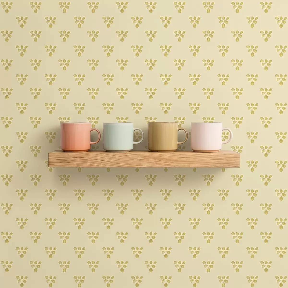 Pozadina Mala ponavljanja: trio lišća na krem-bež boji a00848