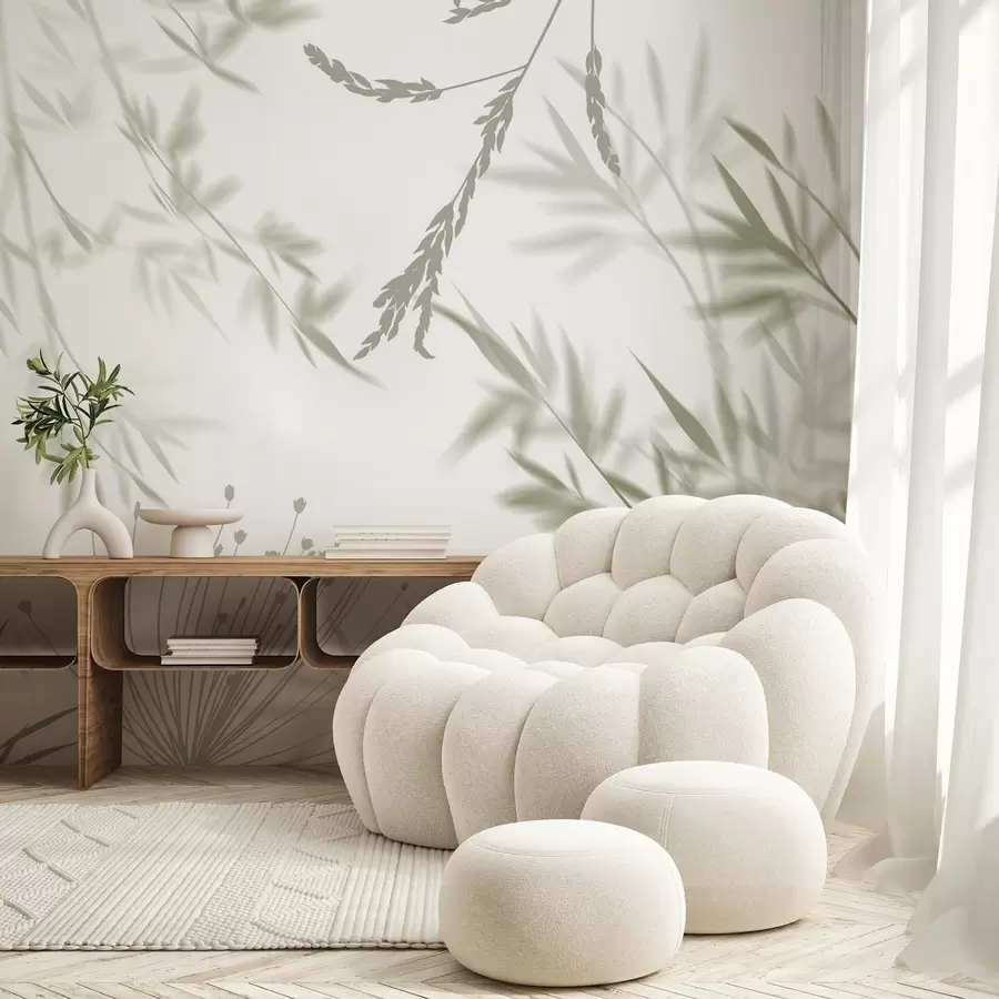 zidne murale Siluete lišća w04850