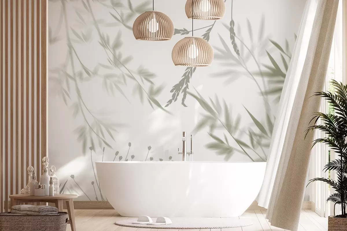 zidne murale Siluete lišća w04850