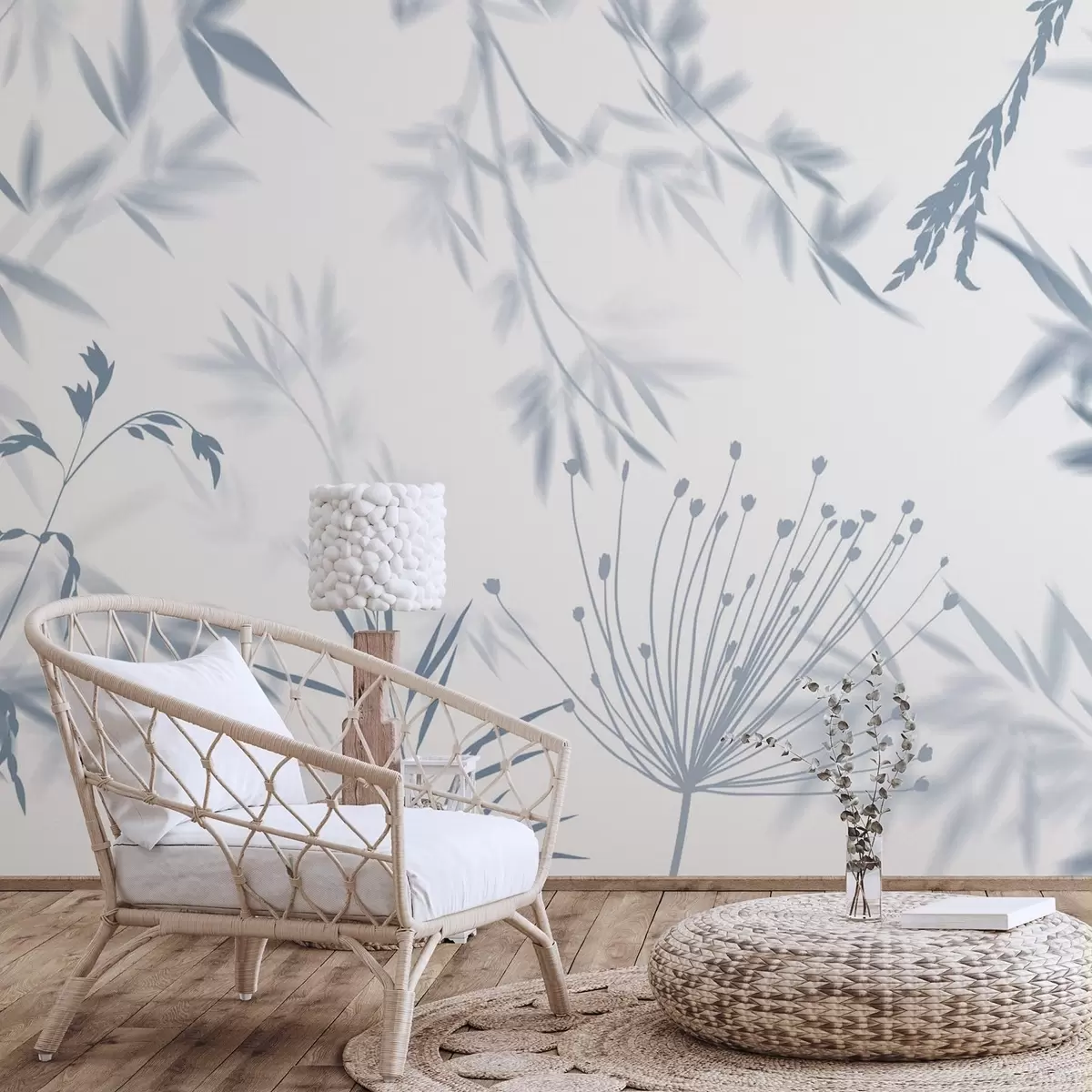 zidne murale Siluete lišća w04850v2