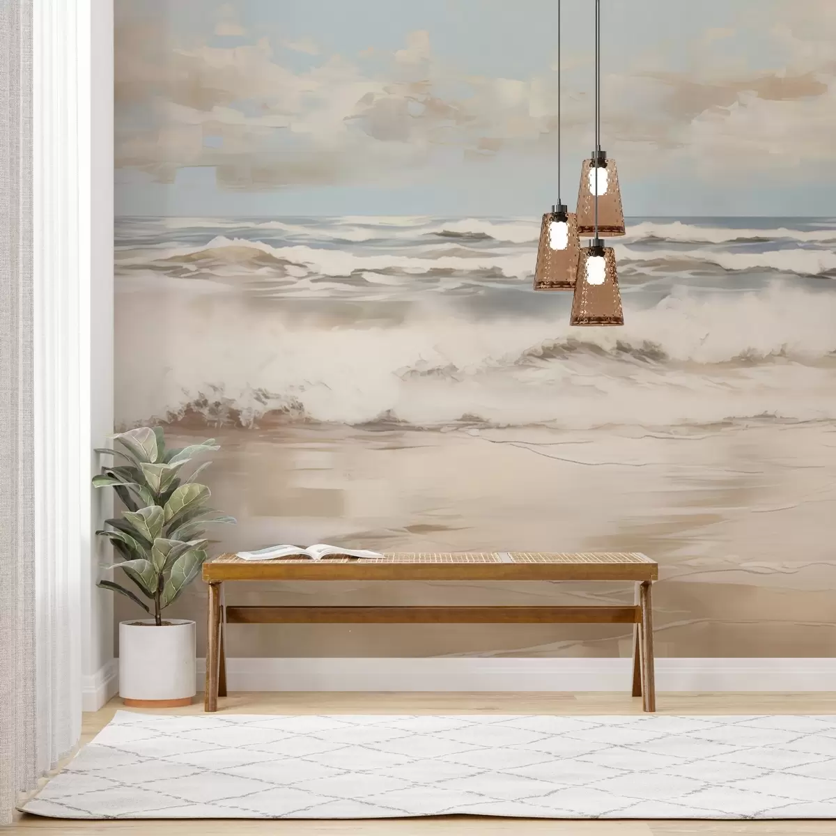 zidne murale Pastelni morski krajolik w04836