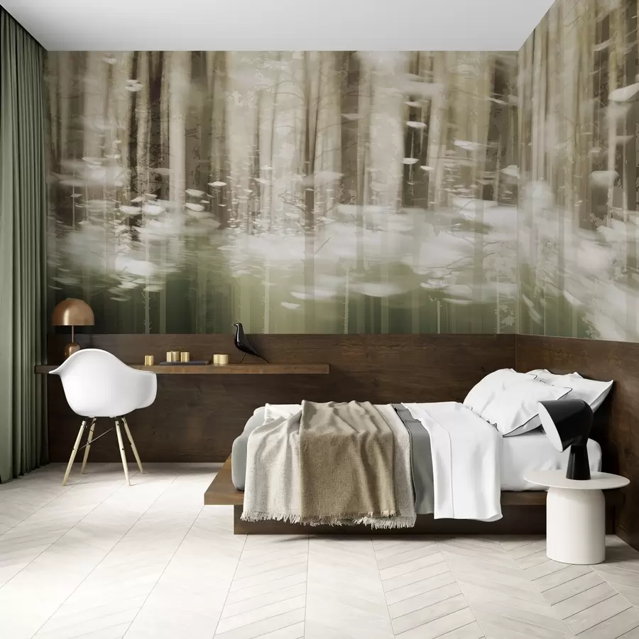 zidne murale Stilizirana debla u pastelnim bojama w04844