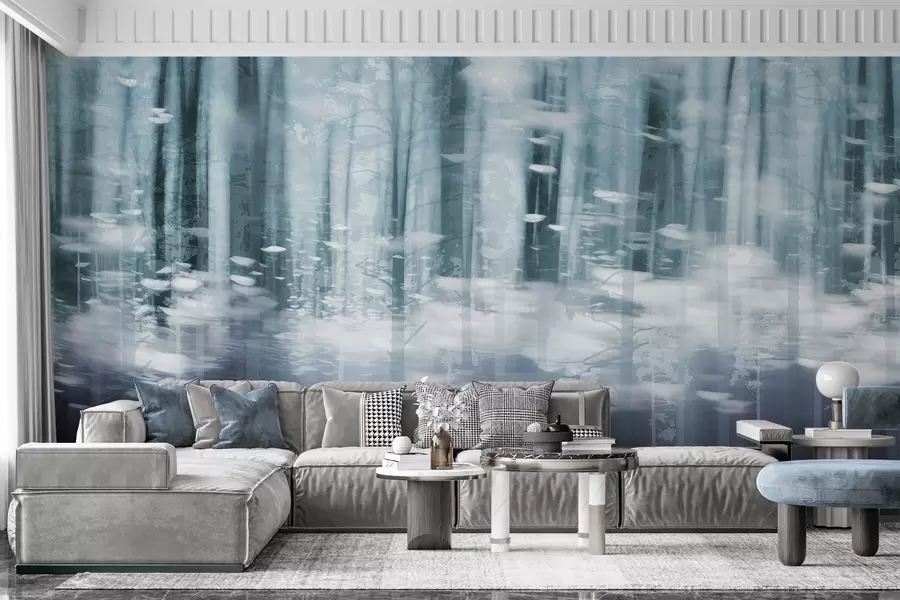 zidne murale Stilizirana debla u pastelnim bojama w04844v1