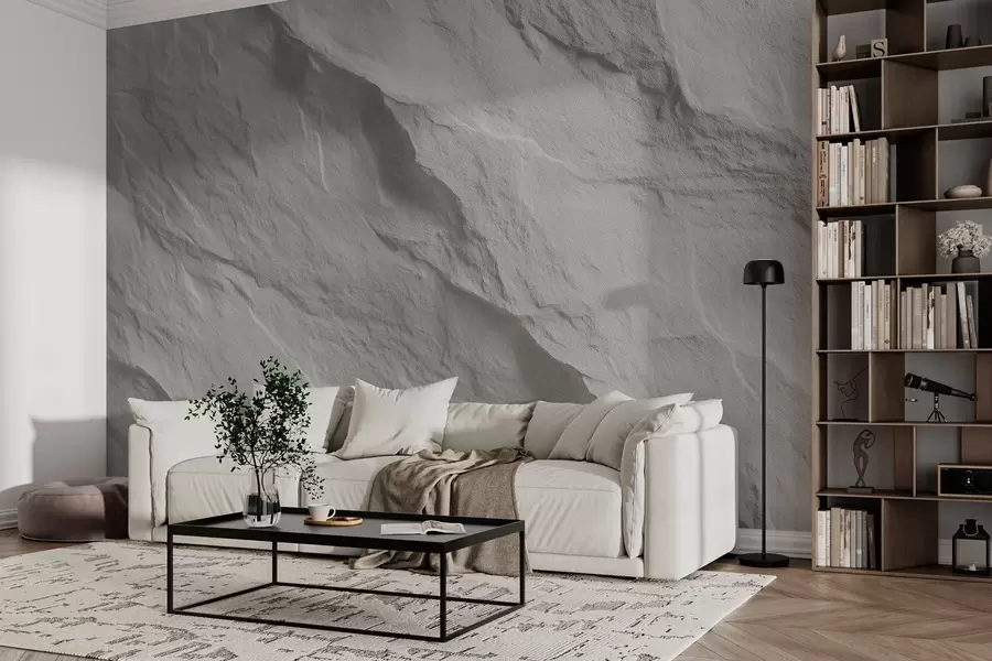 zidne murale Imitacija bijelog kamena u uređenju interijera w04818