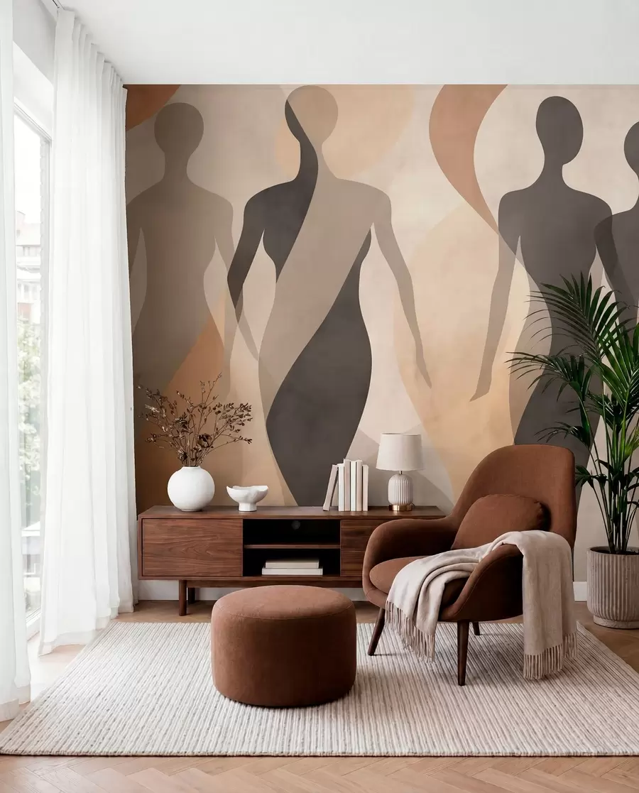 zidne murale Siluete u pokretu w04787