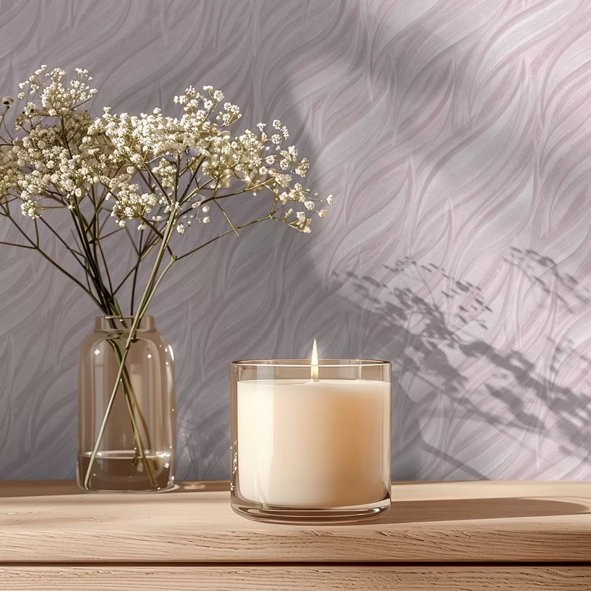 Pozadina Teksturirani valovi kista, puderasto ružičasti a00688v1