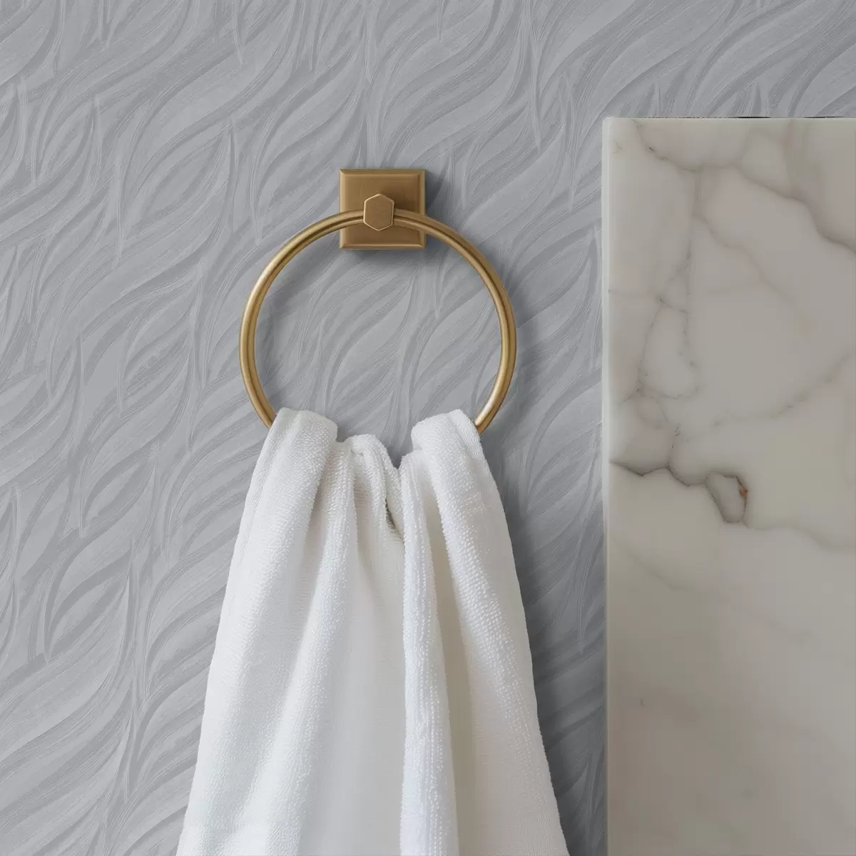 Pozadina Teksturirani valovi kista, hladna plavo-siva a00688v3