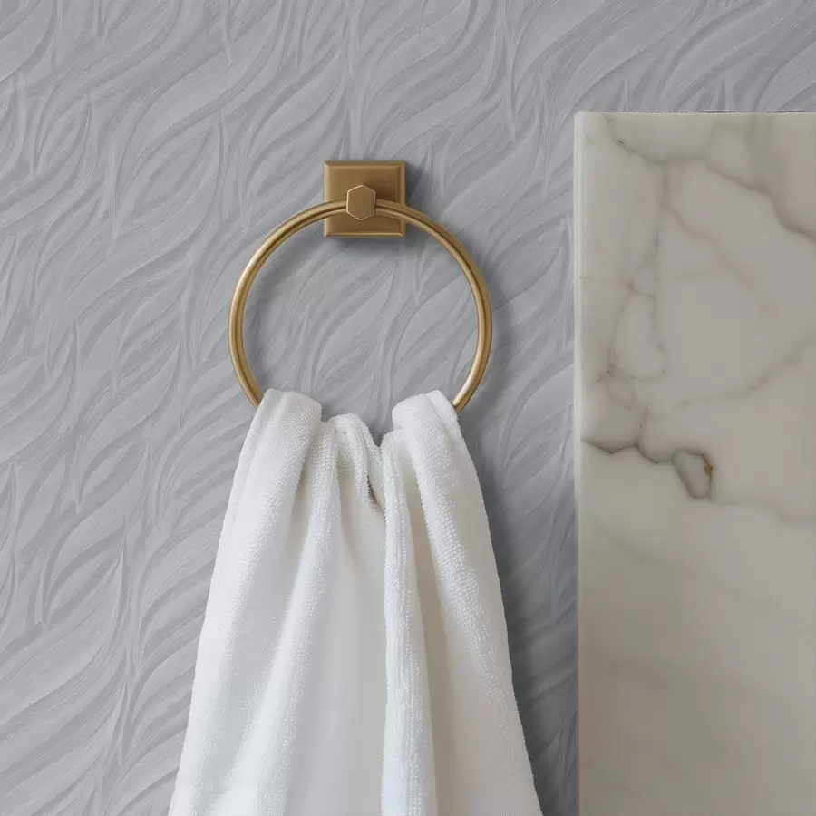 zidne murale Teksturirani valovi kista, hladna plavo-siva a00688v3