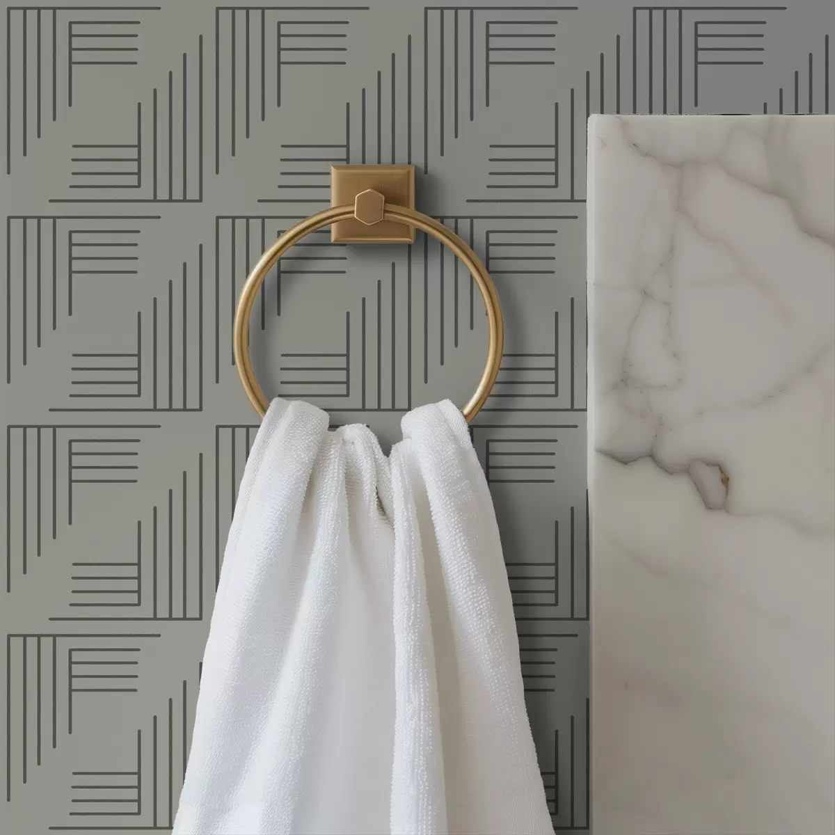 Pozadina Linearni kutni blokovi koji tvore kvadrate na toplo sivoj podlozi a00907