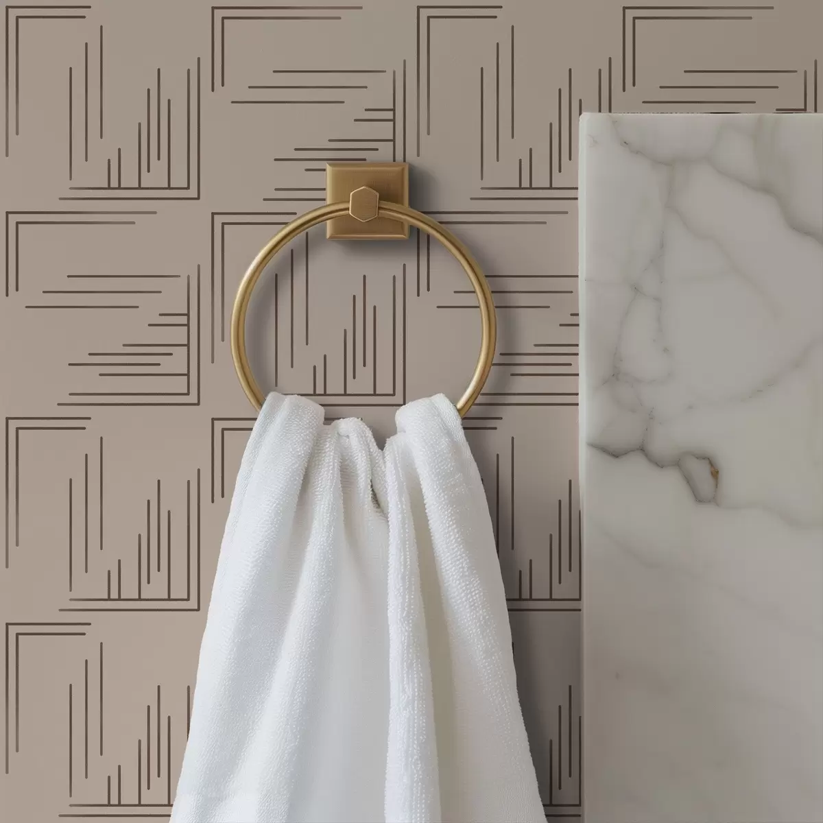 Pozadina Veliki kutni kvadrati boje kakaa s različitim ispunama linija, pijesak a00913