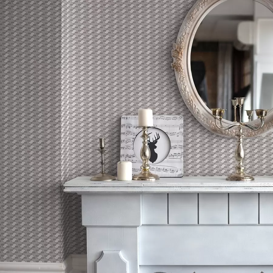 zidne murale Modularne pločice boje ljubičice s povezanim polukrugovima a00915