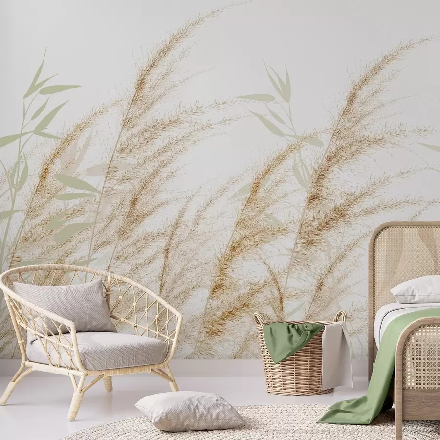 zidne murale Pampas i suha trava w04863