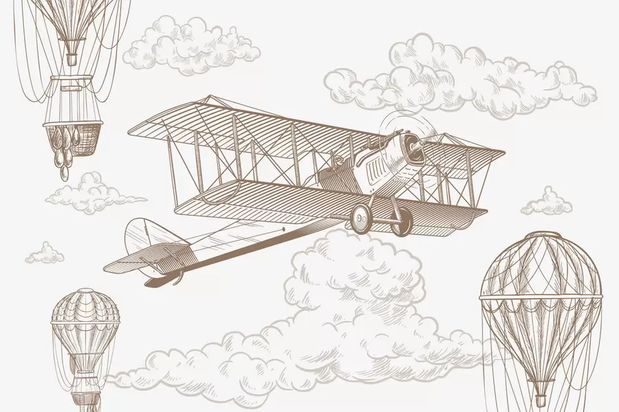 zidne murale Zrakoplov w04866