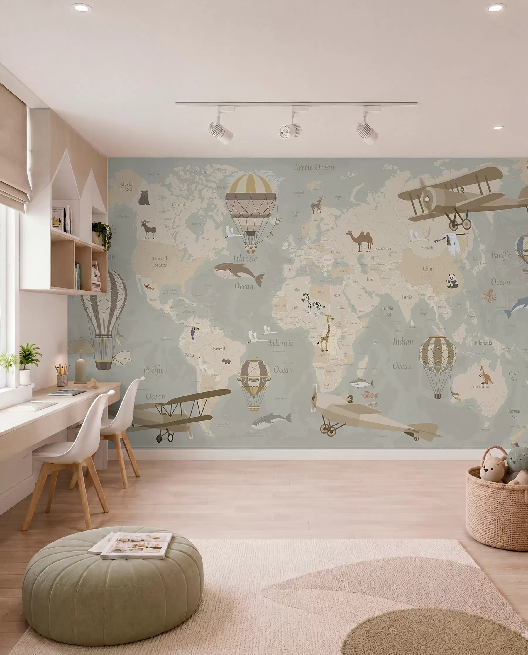 zidne murale Mali nebeski atlas c00003en
