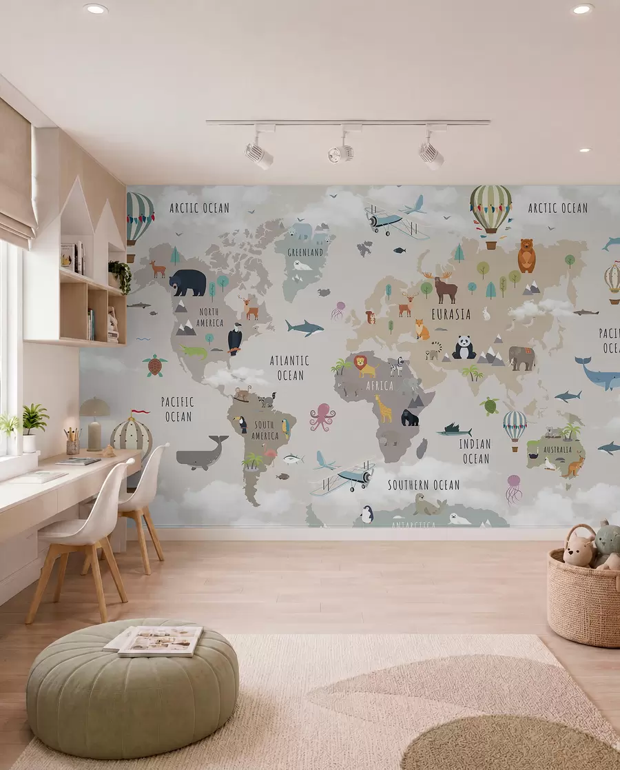 zidne murale Atlas životinja na engleskom c00002en