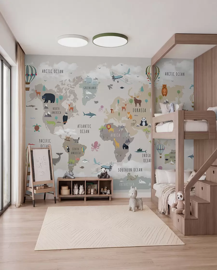 zidne murale Atlas životinja na engleskom c00002en