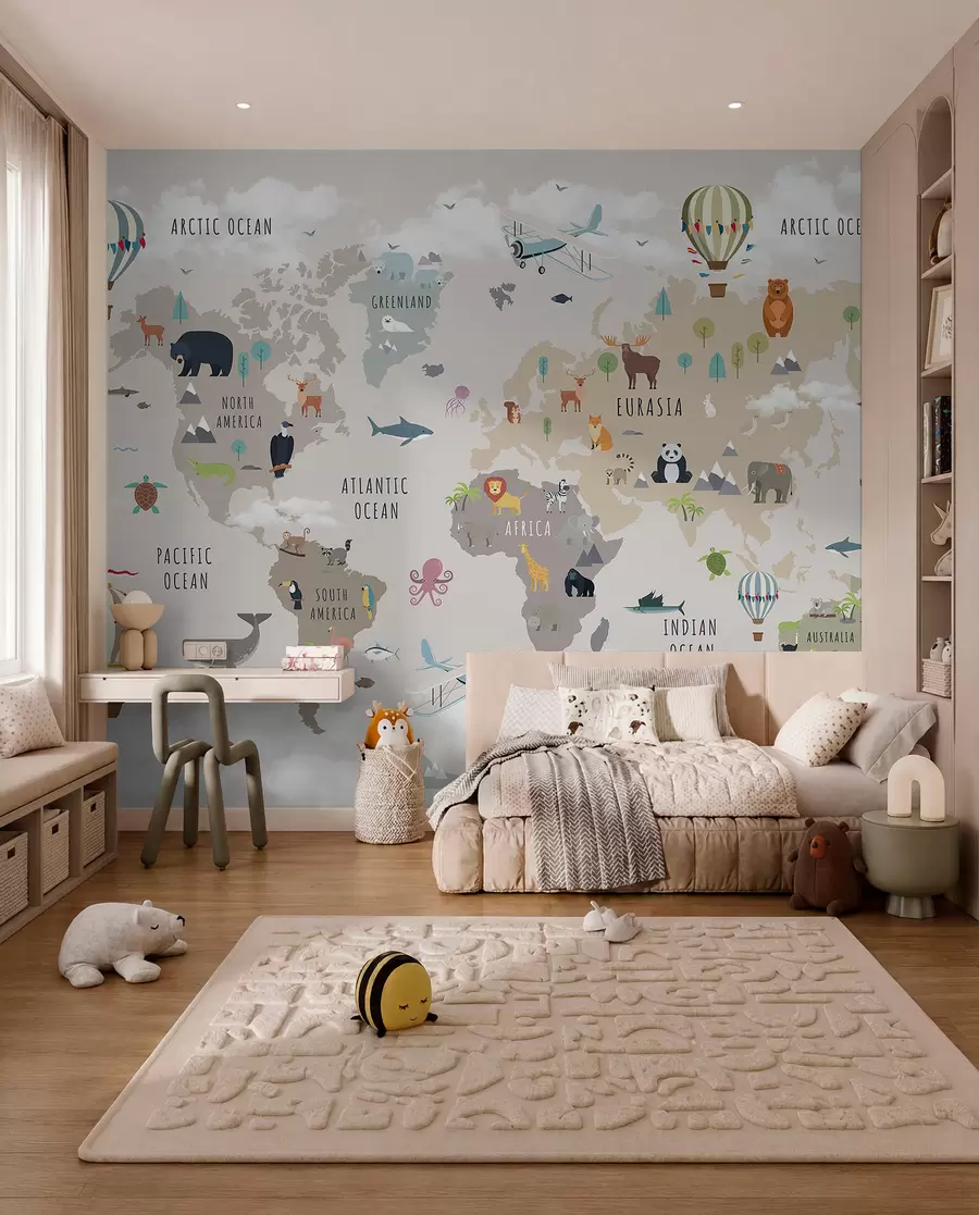 zidne murale Atlas životinja na engleskom c00002en