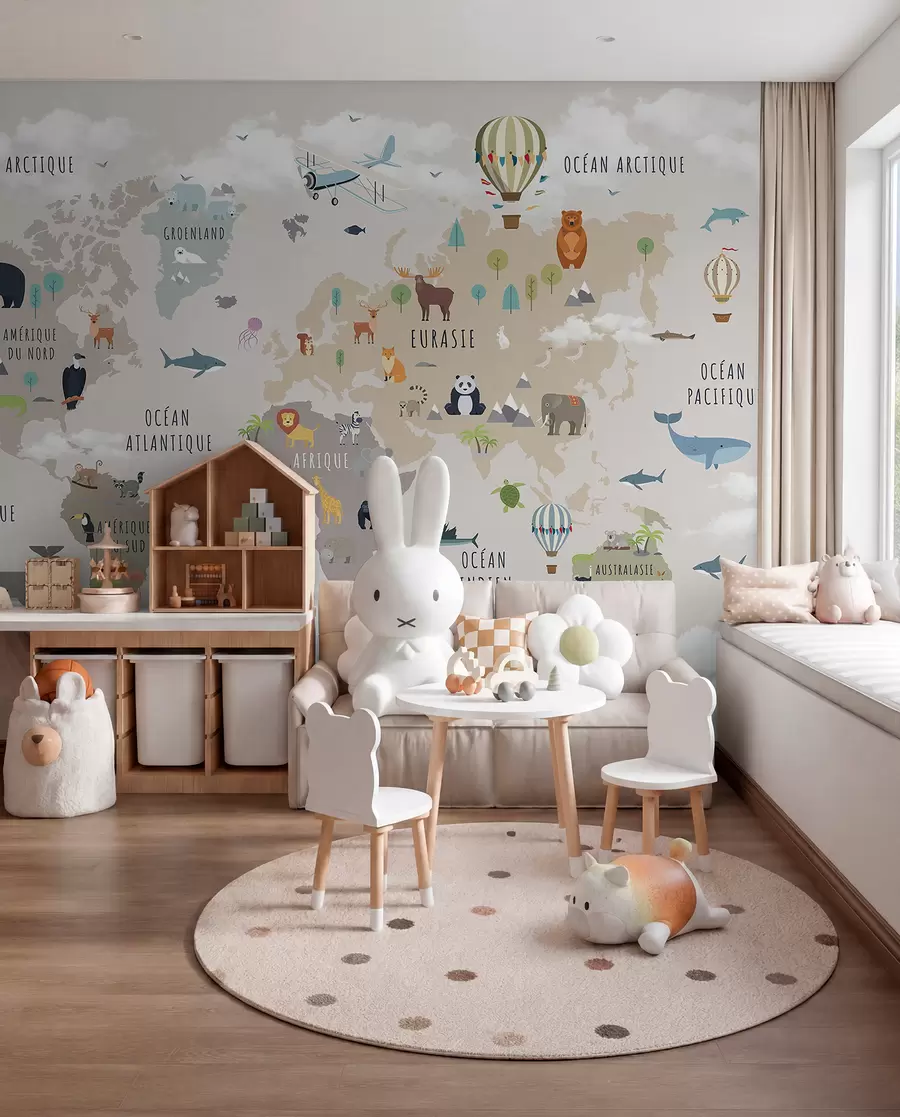 zidne murale Atlas životinja na francuskom c00002fr