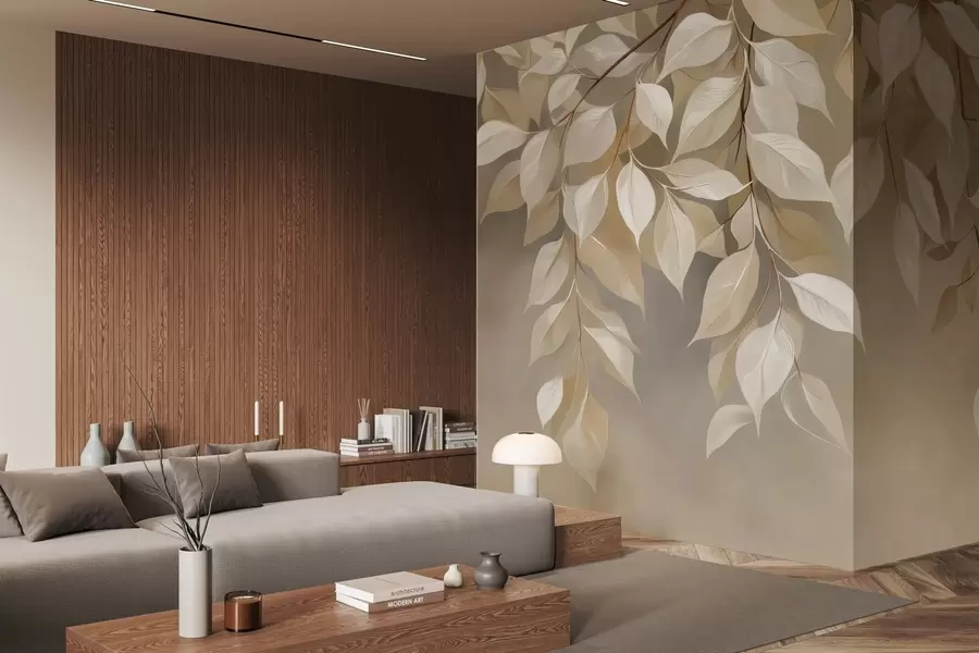 zidne murale Grančica kervila s lišćem w04899