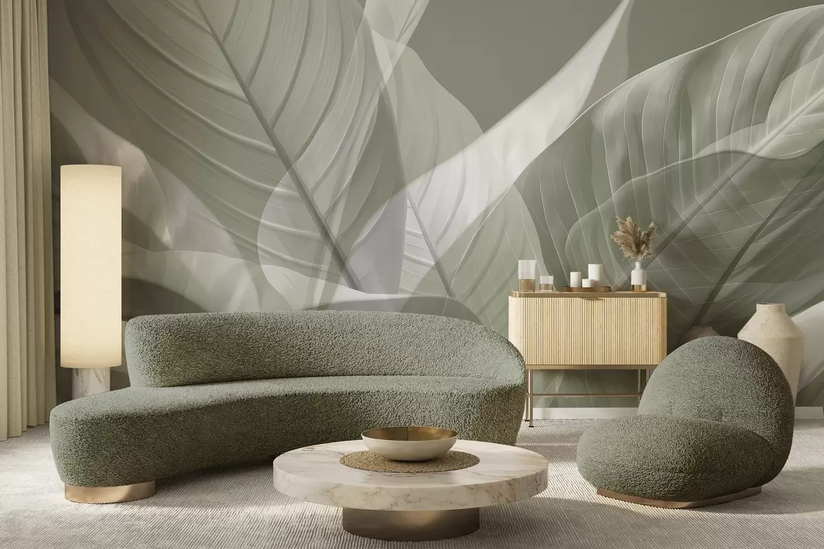 zidne murale Veliki listovi w04901