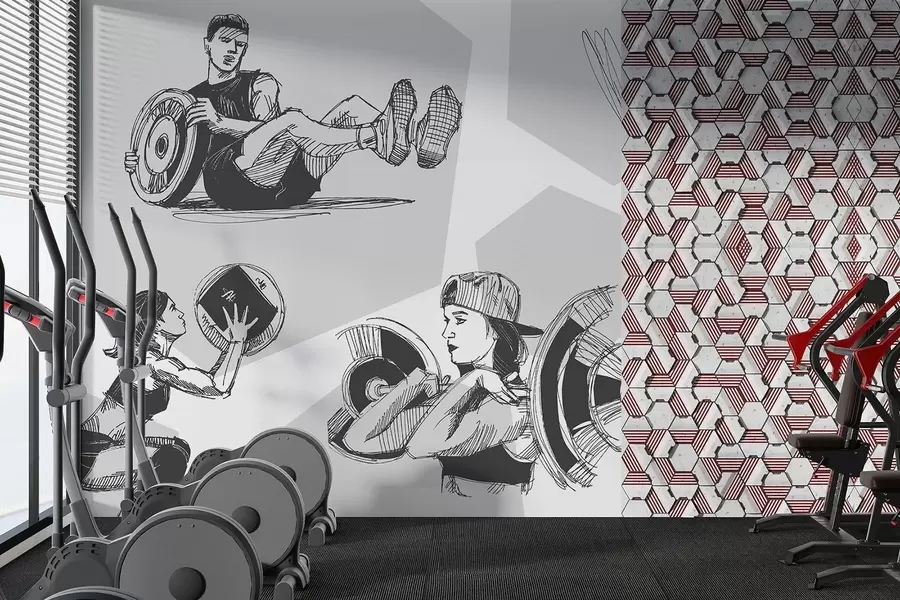 zidne murale Sportaši w04909v2