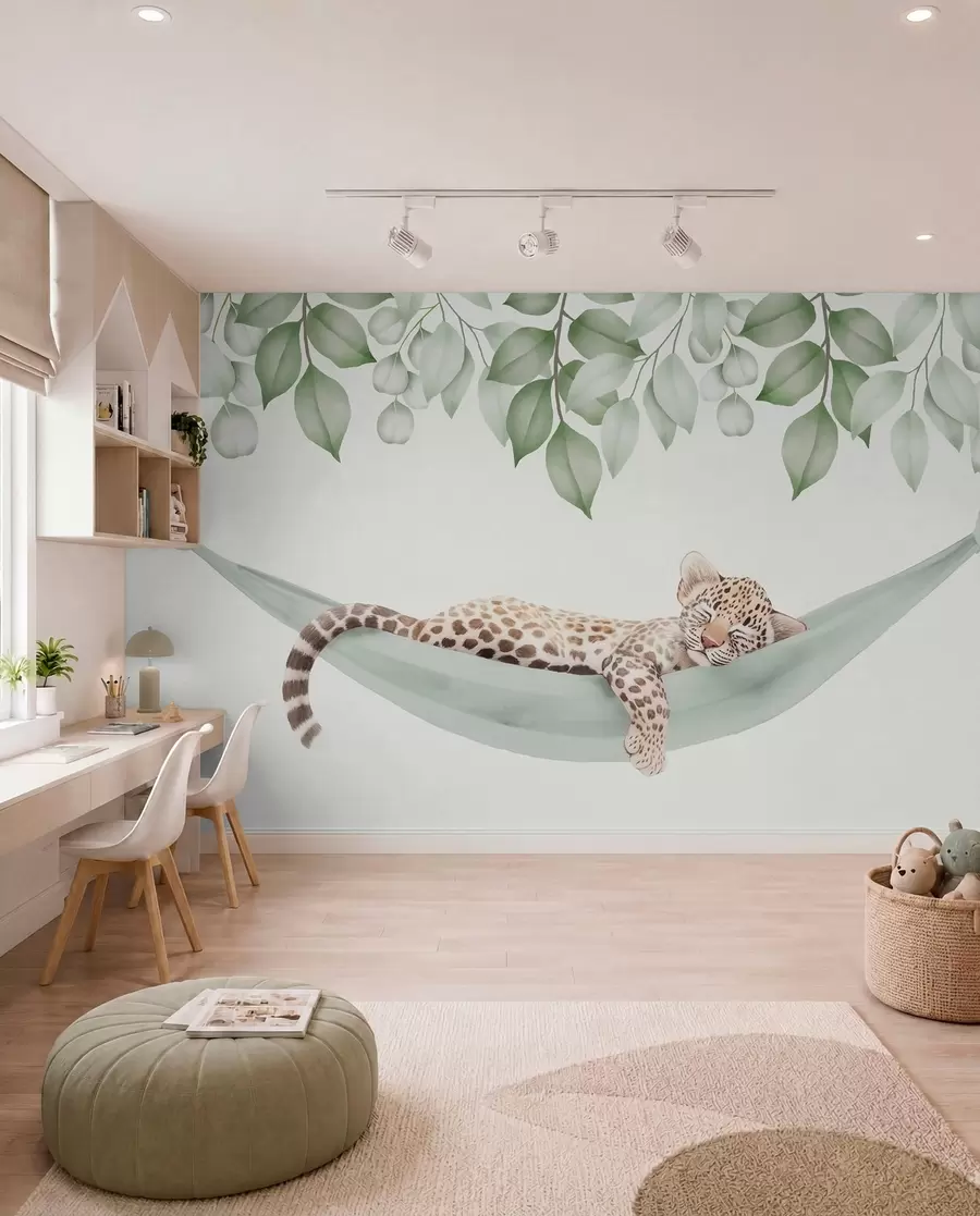 zidne murale Leopardova siesta w04881