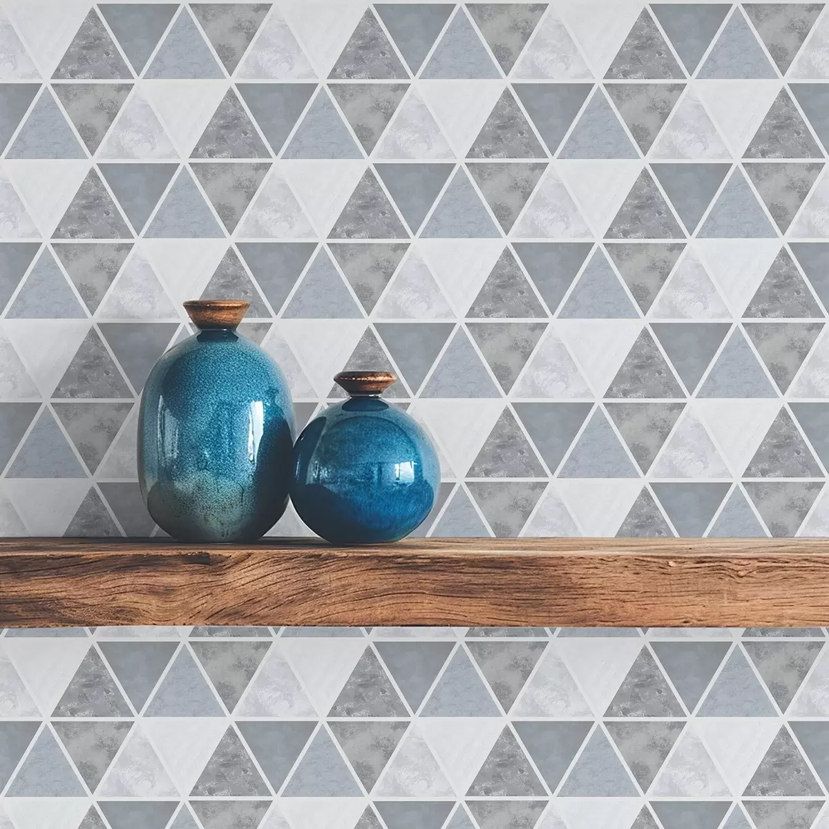 Pozadina Geometrija trokuta u hladnim plavo-sivim tonovima a00917v1