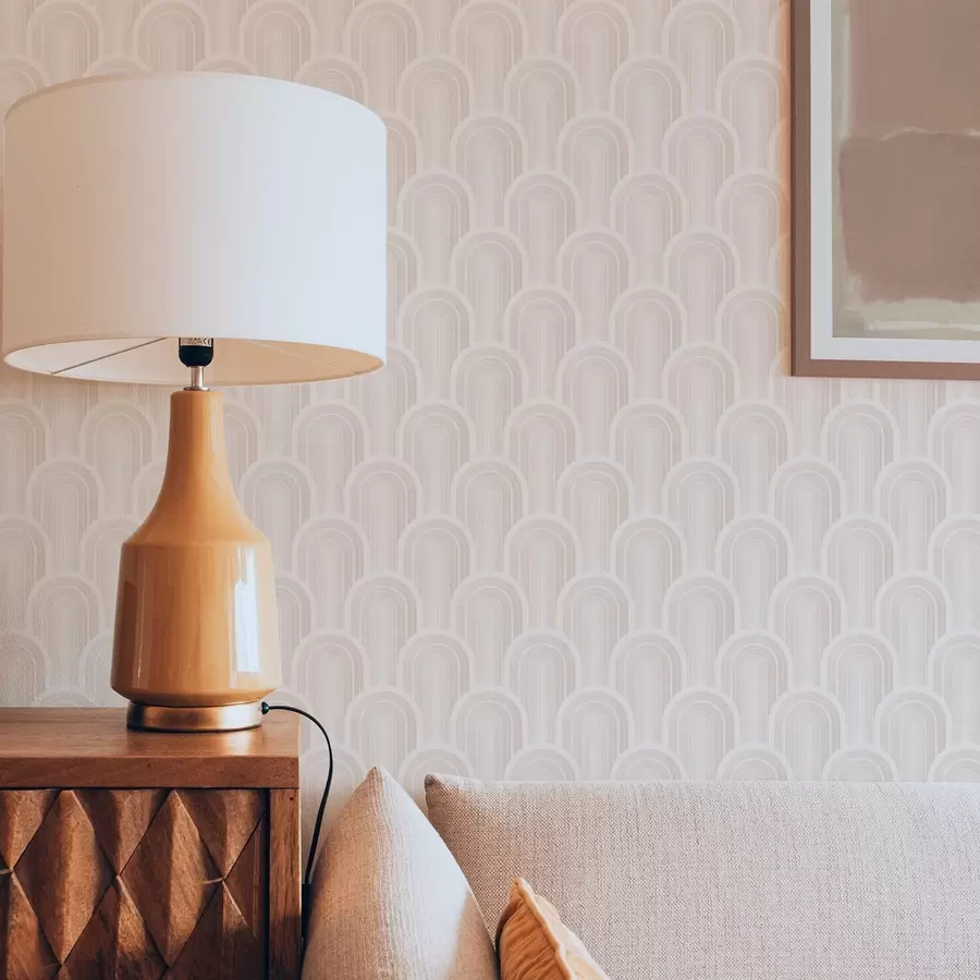 zidne murale Mali lučni moduli u toplim kremasto-bež nijansama a00924