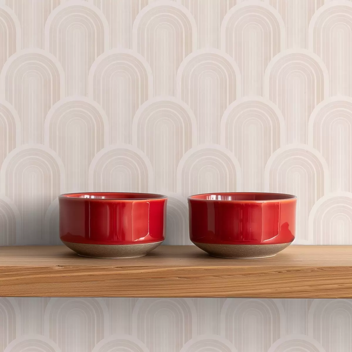 Pozadina Mali lučni moduli u toplim kremasto-bež nijansama a00924