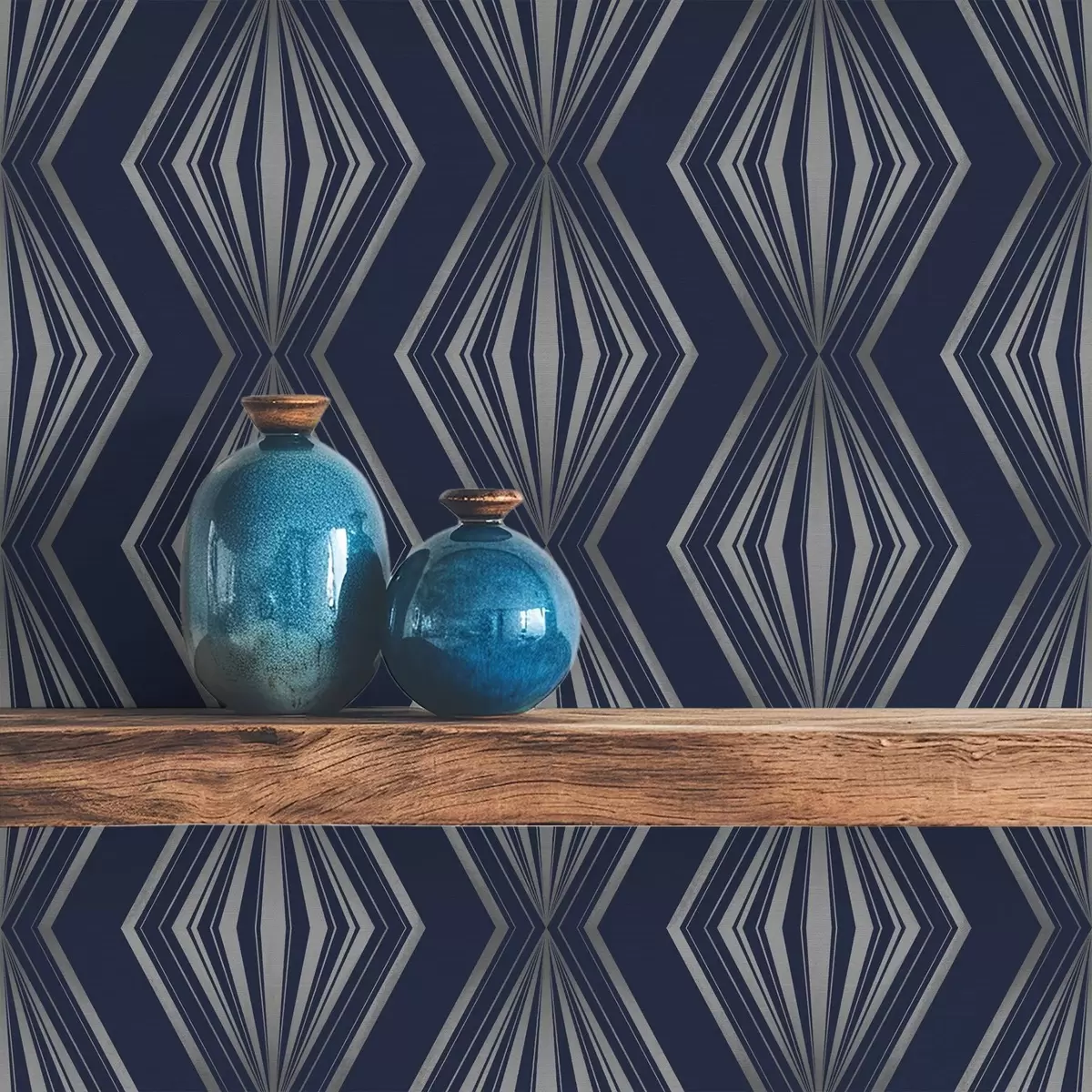 Pozadina Geometrijski dijamanti u obliku zraka na tamnoplavoj pozadini a00925