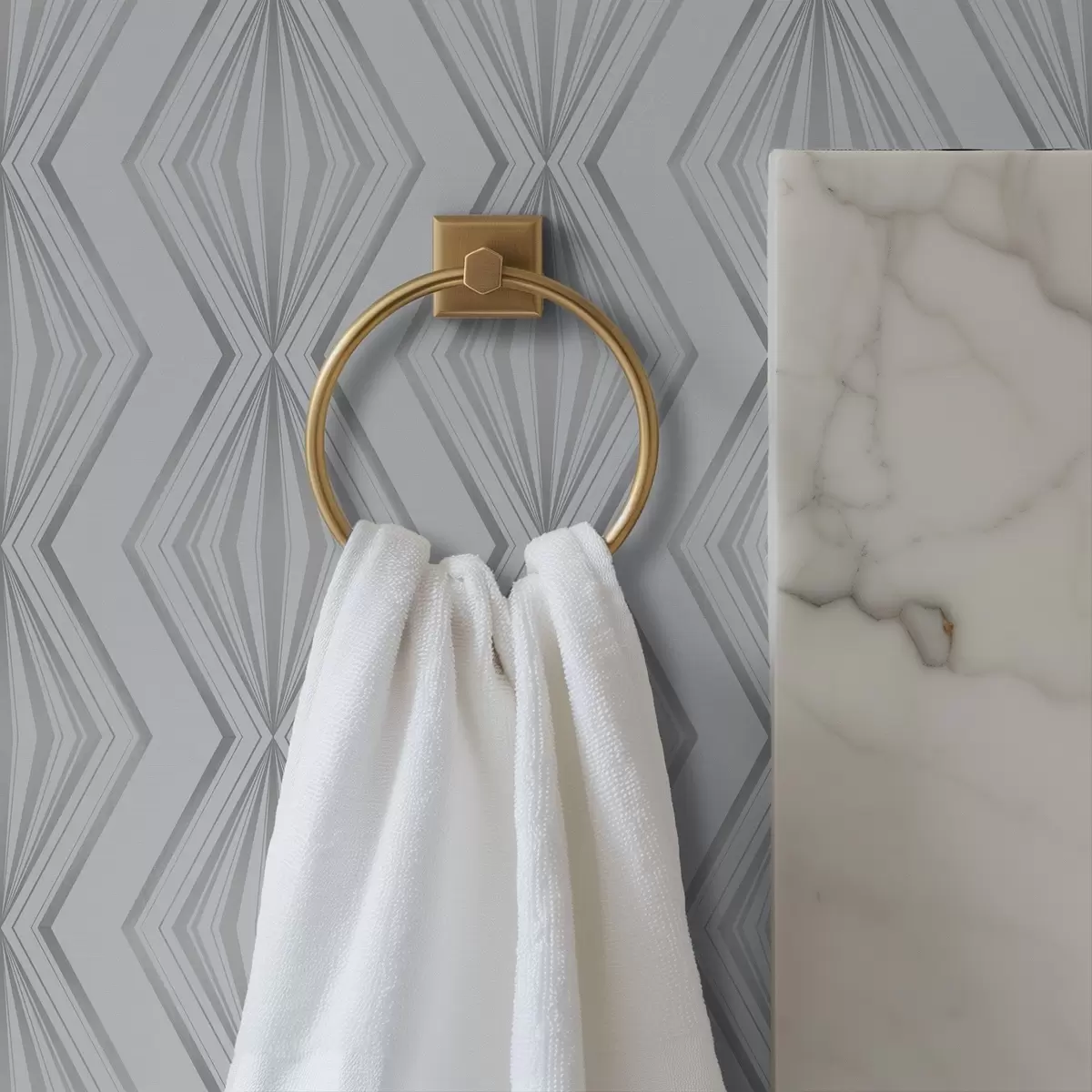 Pozadina Prugasti dijamantni oblici u hladnoj sivo-plavoj paleti a00925v3