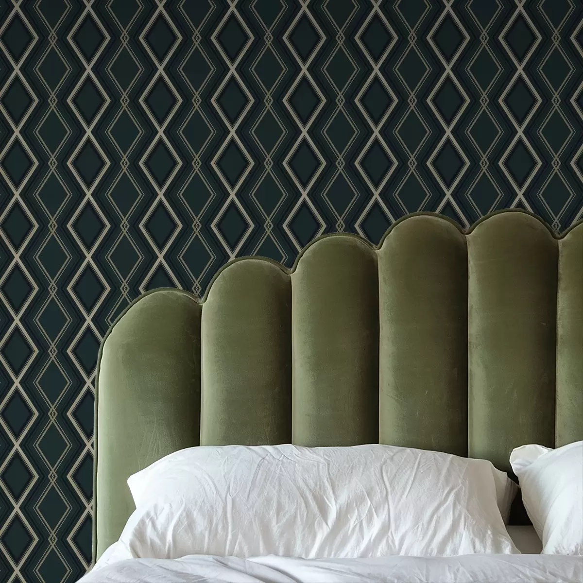 Pozadina Tamnoplava pozadina s ponavljajućom dijamantnom mrežom a00975v1