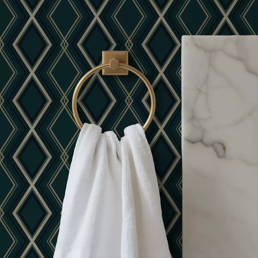 zidne murale Tamnoplava pozadina s ponavljajućom dijamantnom mrežom a00975v1