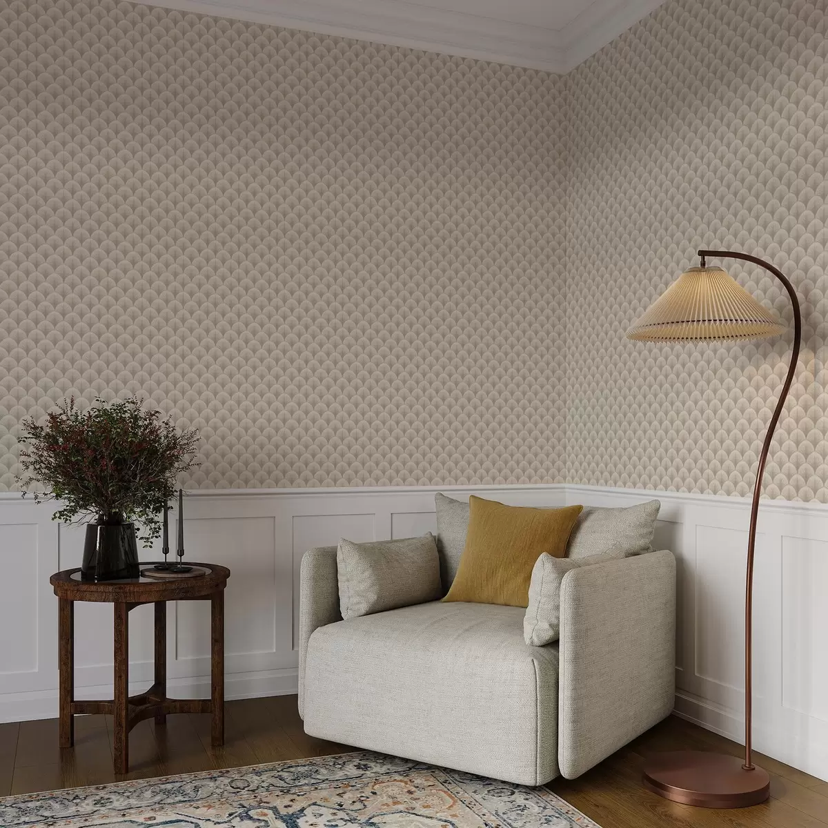 Pozadina Bež lepezasti lukovi s finim zrakama na svijetloj pozadini a00978